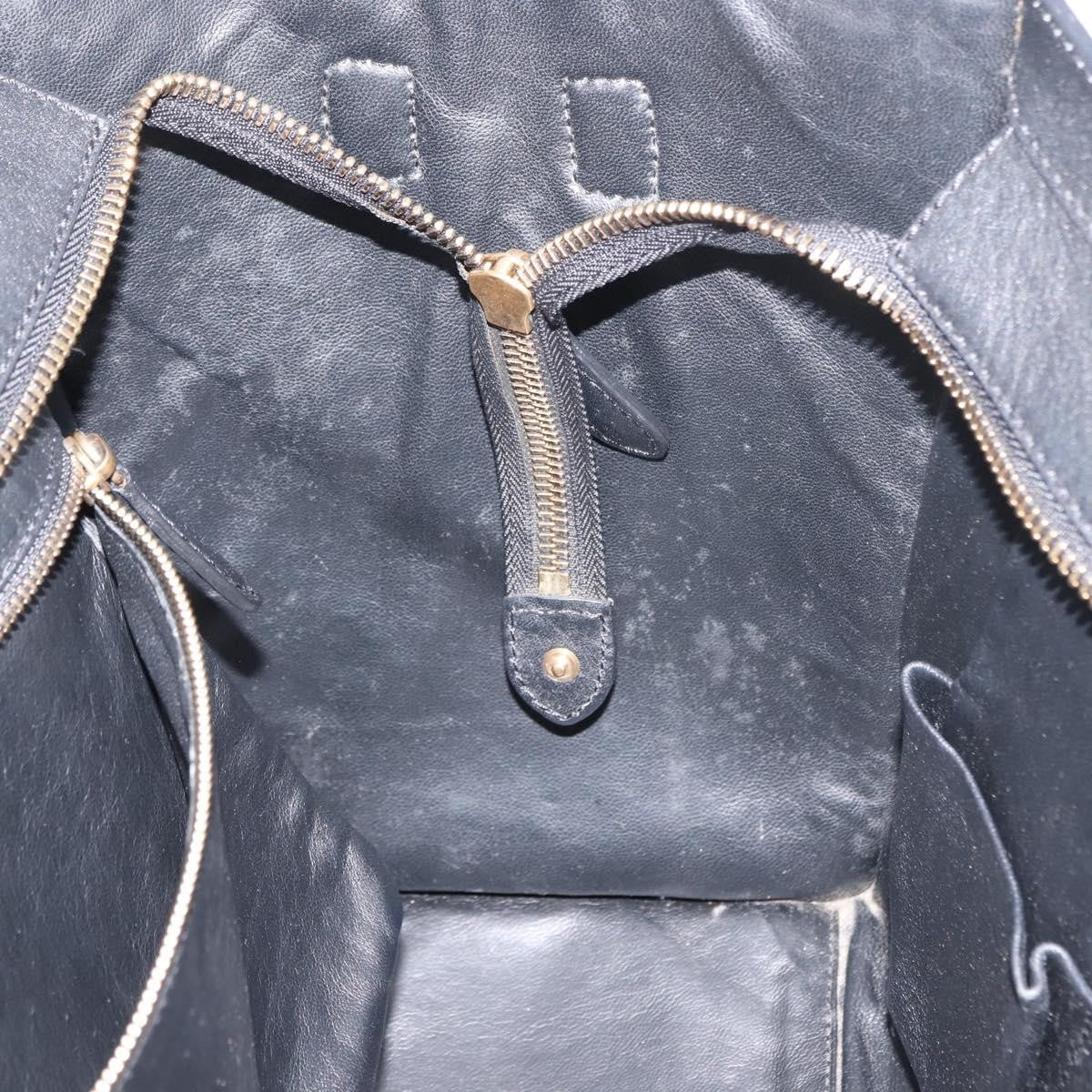 Celine Luggage Bag Denim and leather, BLACK, DENIM_JEANS, Handbag