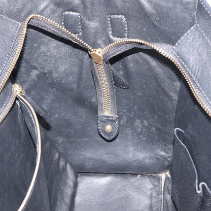 Celine Luggage Bag Denim and leather, BLACK, DENIM_JEANS, Handbag