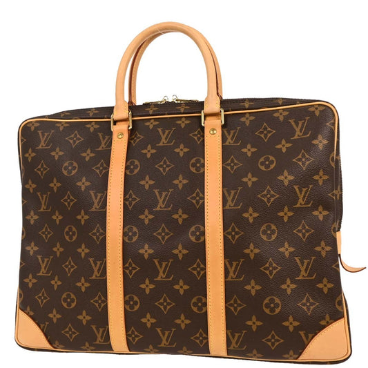 Louis Vuitton Porte-Documents Voyage Briefcase Monogram Canvas, BROWN, CANVAS, Briefcase