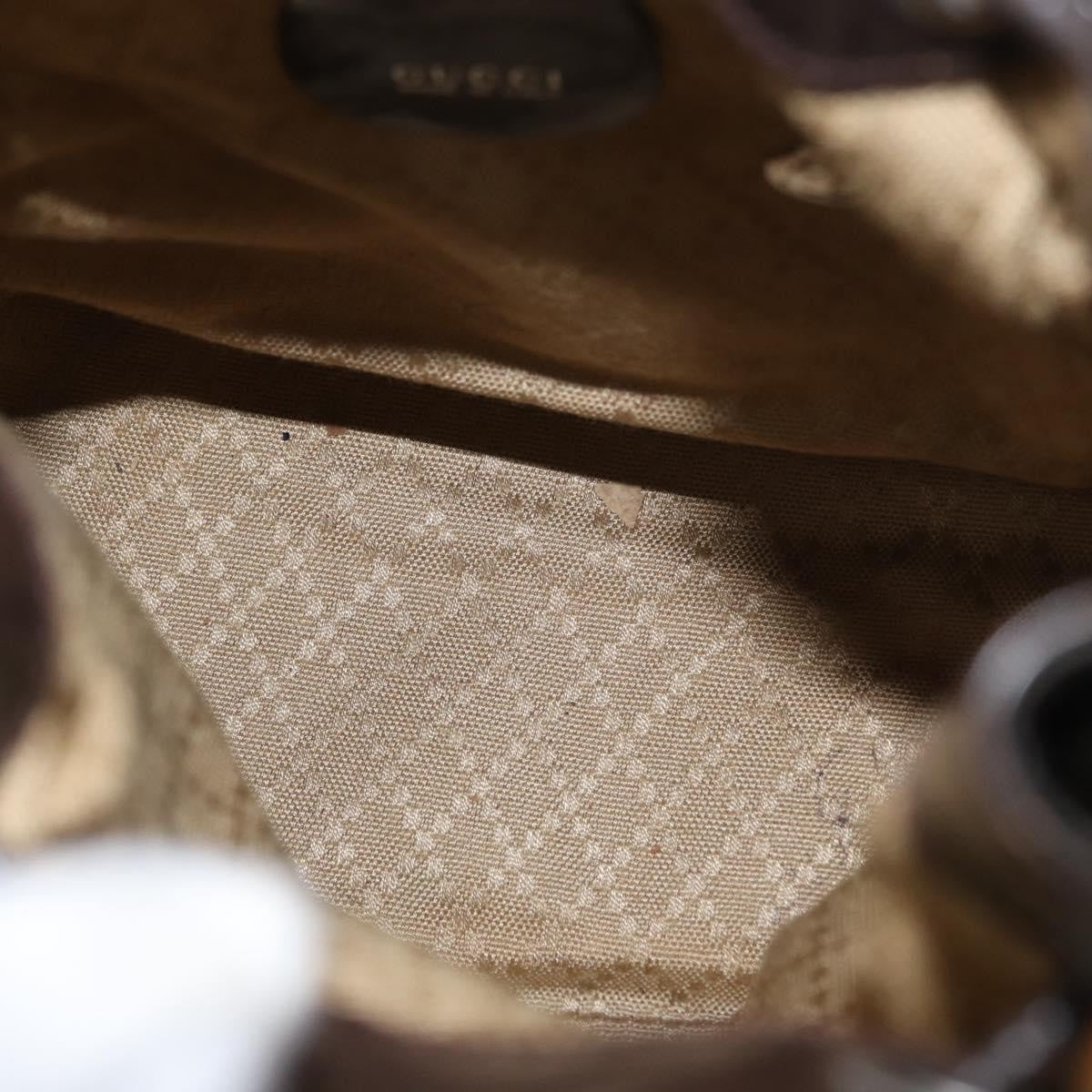 Gucci Vintage Bamboo Sling Backpack Nylon, KHAKI, NYLON, Backpack