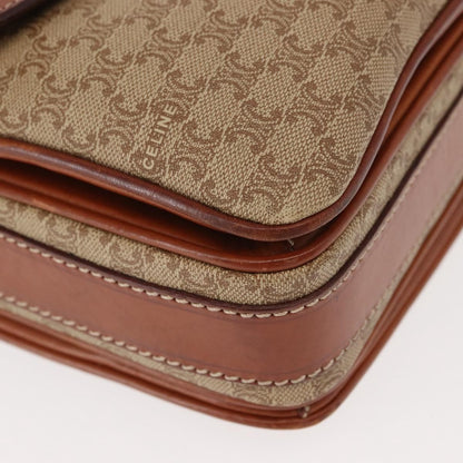 Celine Macadam Shoulder Bag PVC Leather, BEIGE, PVC, Shoulder bag