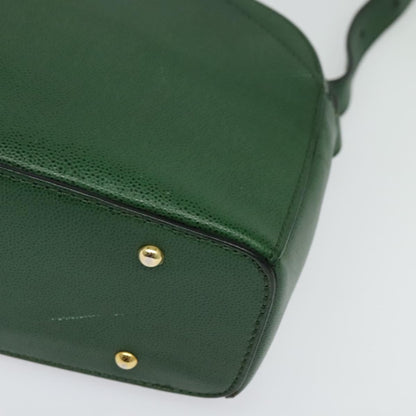 Celine Shoulder Bag Leather, GREEN, LEATHER, Shoulder bag