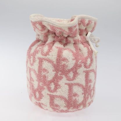 Christian Dior Vintage Trotter Pouch Pile, PINK, COTTON, Clutche & pouche