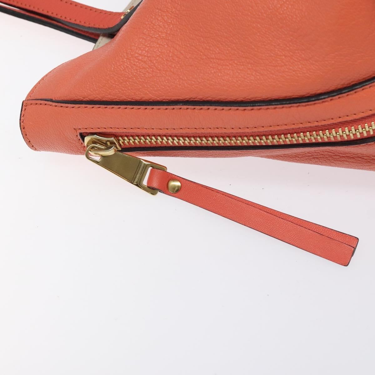 Chloe Dilan Tote Leather, ORANGE, LEATHER, Tote bag