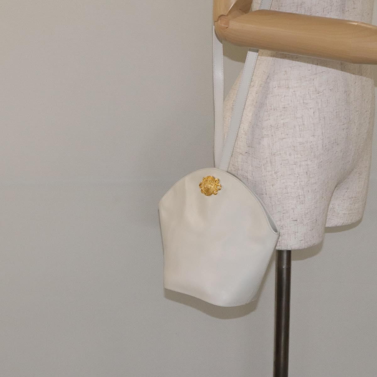 Salvatore Ferragamo Shoulder Bag Leather, WHITE, LEATHER, Shoulder bag