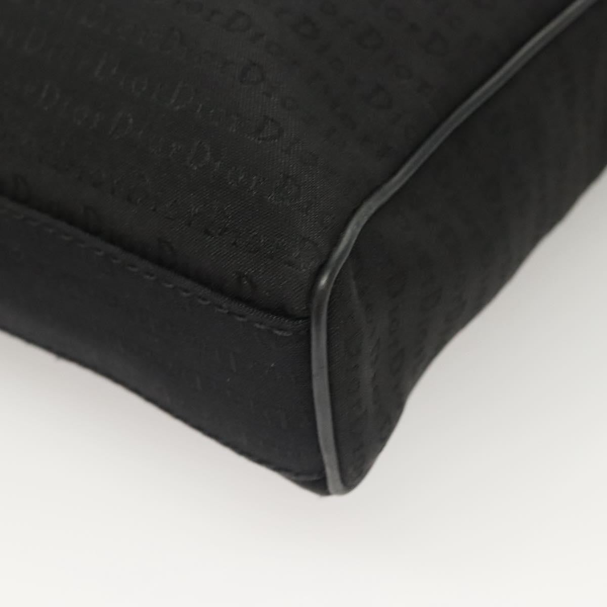 Christian Dior Vintage Zip Shoulder Bag Diorissimo Canvas, BLACK, CANVAS, Shoulder bag