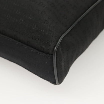 Christian Dior Vintage Zip Shoulder Bag Diorissimo Canvas, BLACK, CANVAS, Shoulder bag