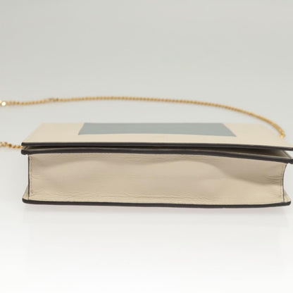 Celine Chain Shoulder Bag Leather, GRAY, LEATHER, Shoulder bag