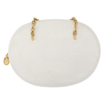 Christian Dior Vintage Zip Shoulder Bag Leather, WHITE, LEATHER, Shoulder bag