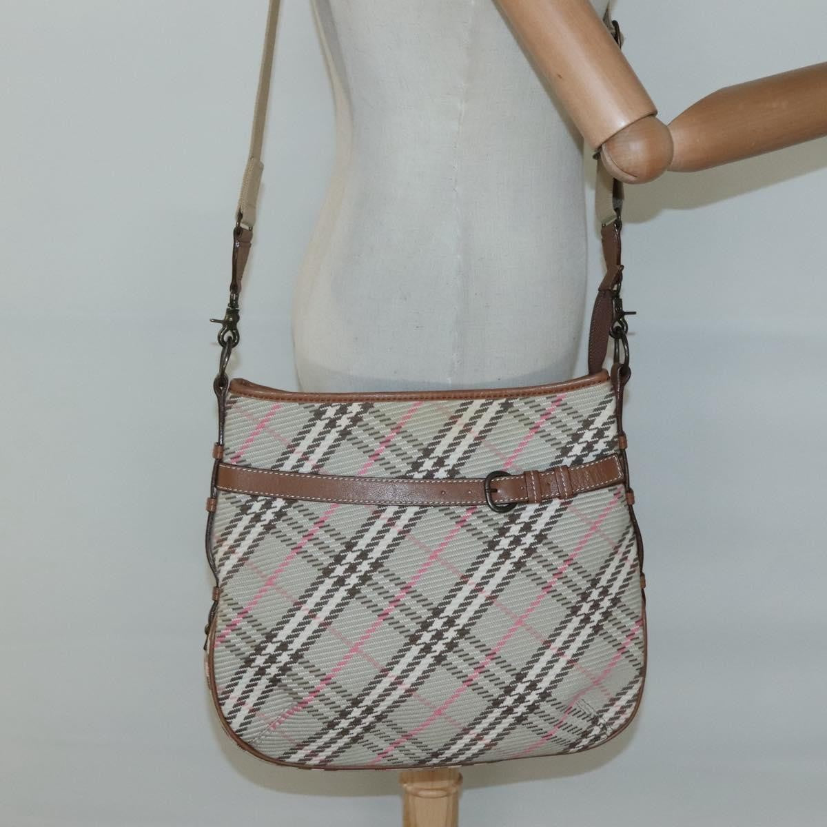 Burberry Nova check Shoulder bag Canvas, BEIGE, CANVAS, Shoulder bag