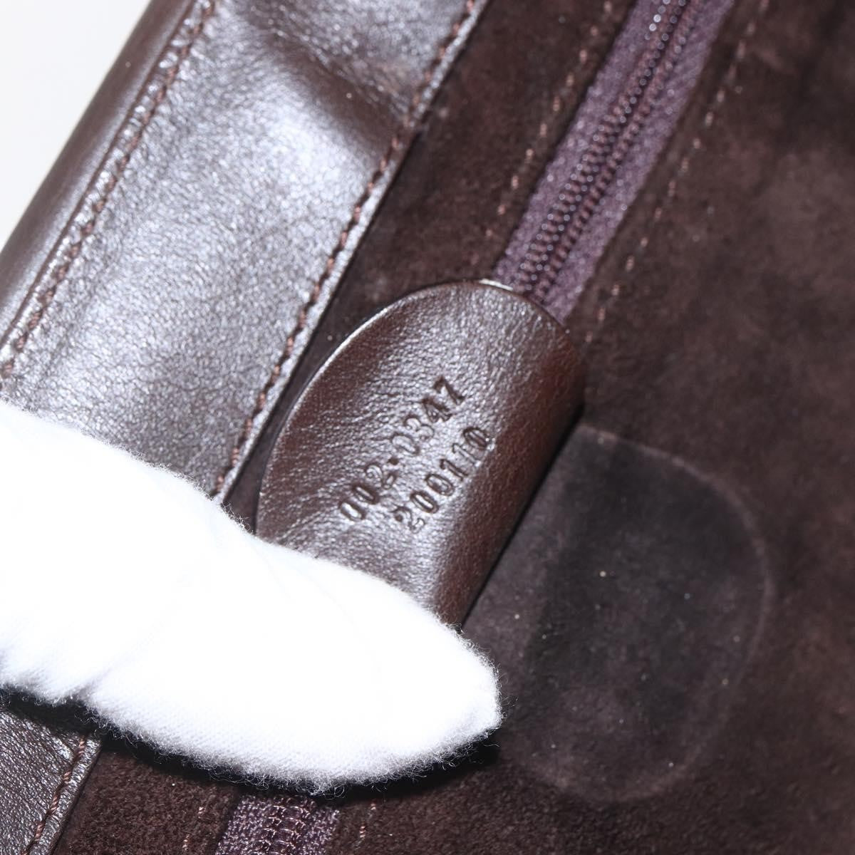 Gucci Vintage Handbag Leather, BROWN, LEATHER, Handbag