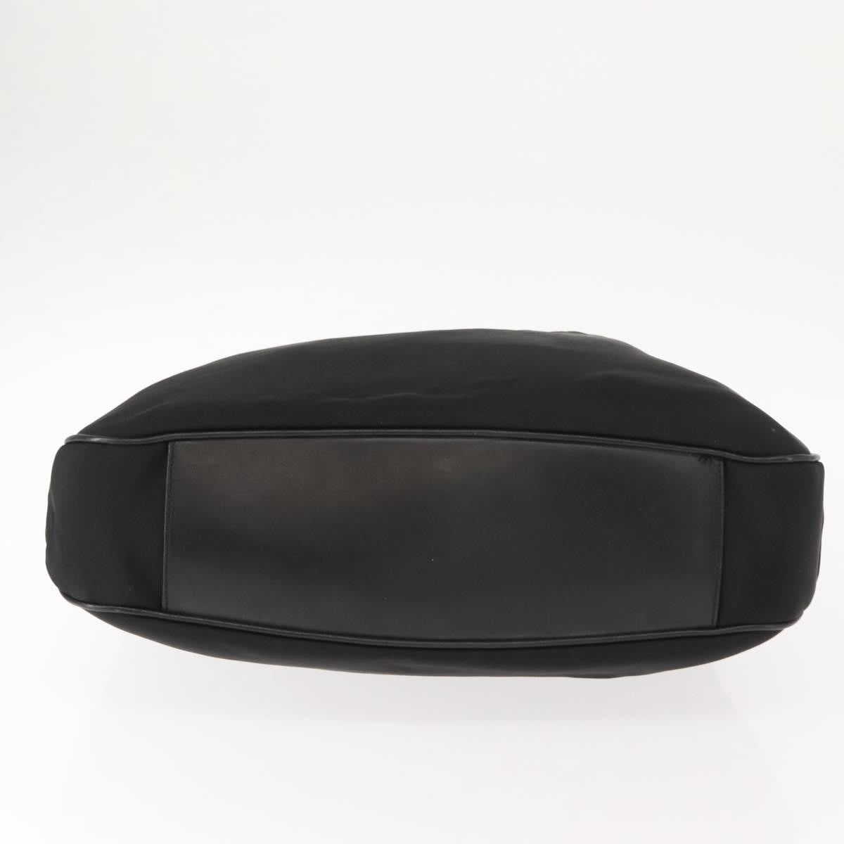 Gucci Vintage Bamboo Handle Open Hobo Nylon, BLACK, NYLON, Tote bag