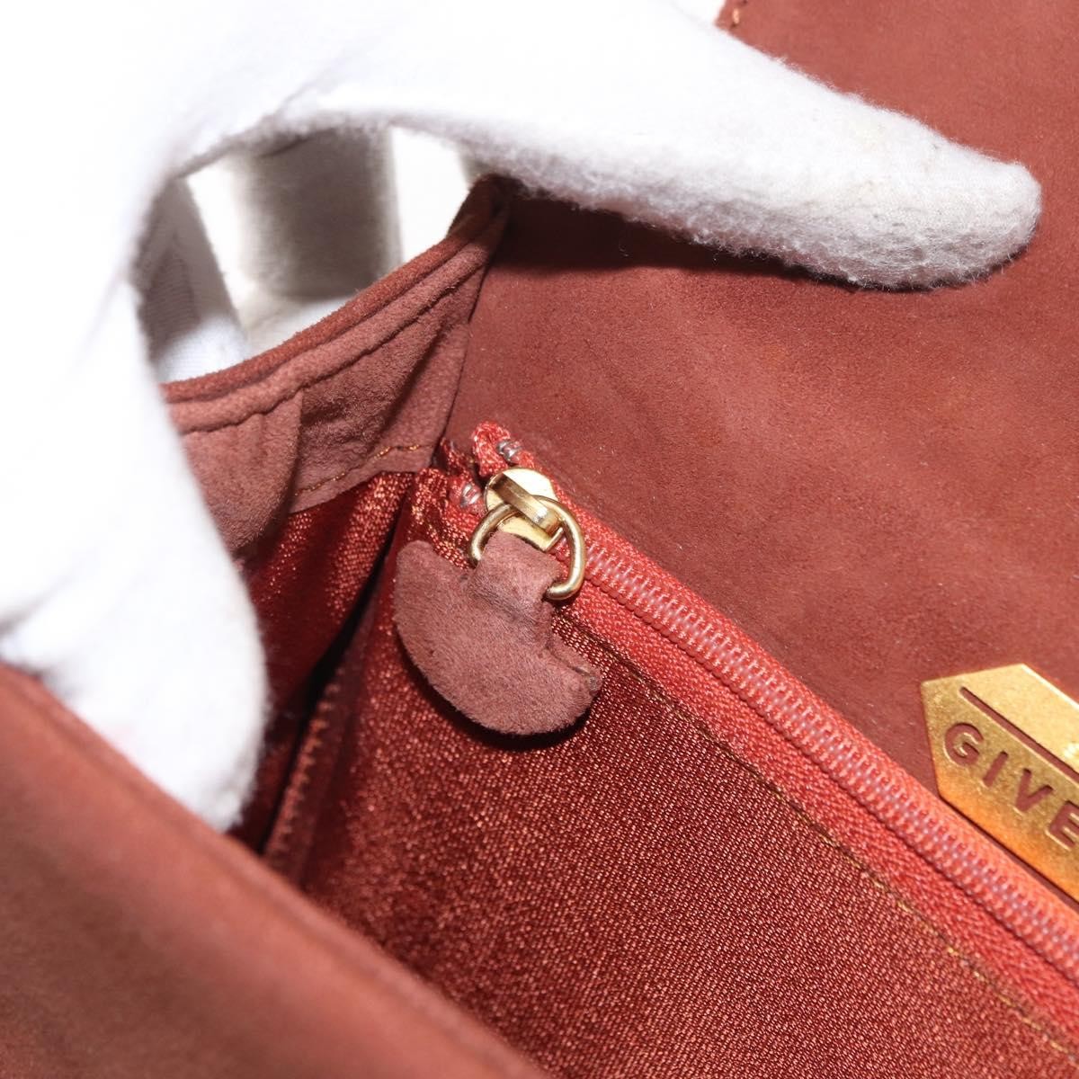 Givenchy Vintage Handbag Suede, BROWN, SUEDE, Handbag