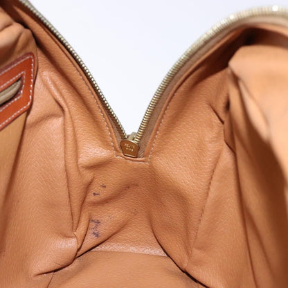 Celine Macadam Handbag Macadam with leather, BROWN, CANVAS, Handbag