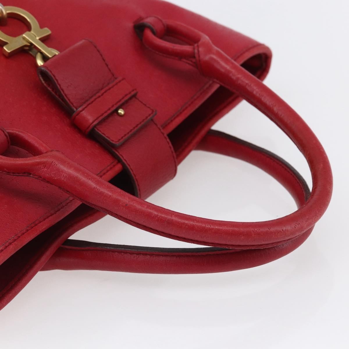Salvatore Ferragamo Vintage Handbag Leather, RED, LEATHER, Handbag
