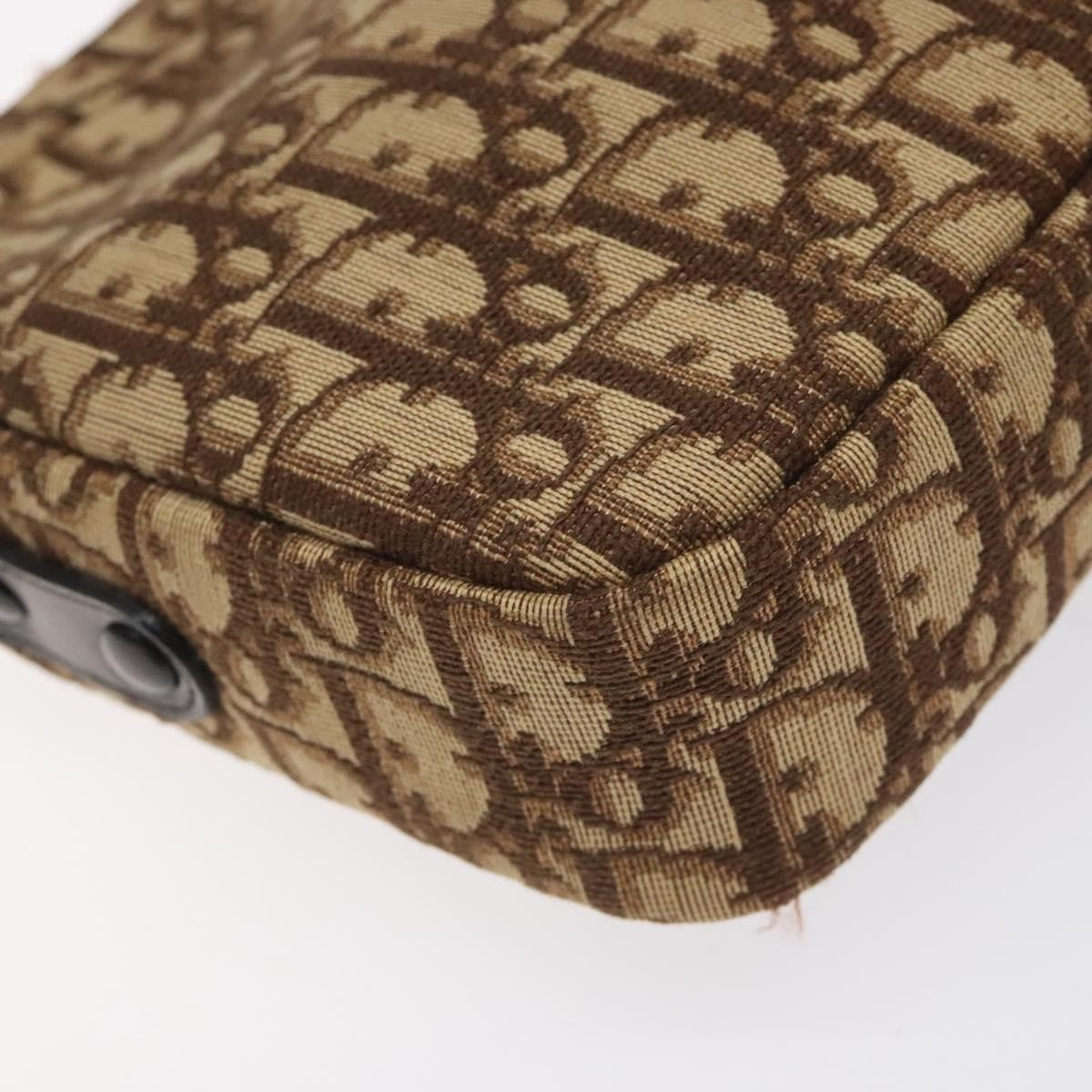 Christian Dior Vintage Trotter Shoulder Bag Canvas, BROWN, CANVAS, Shoulder bag