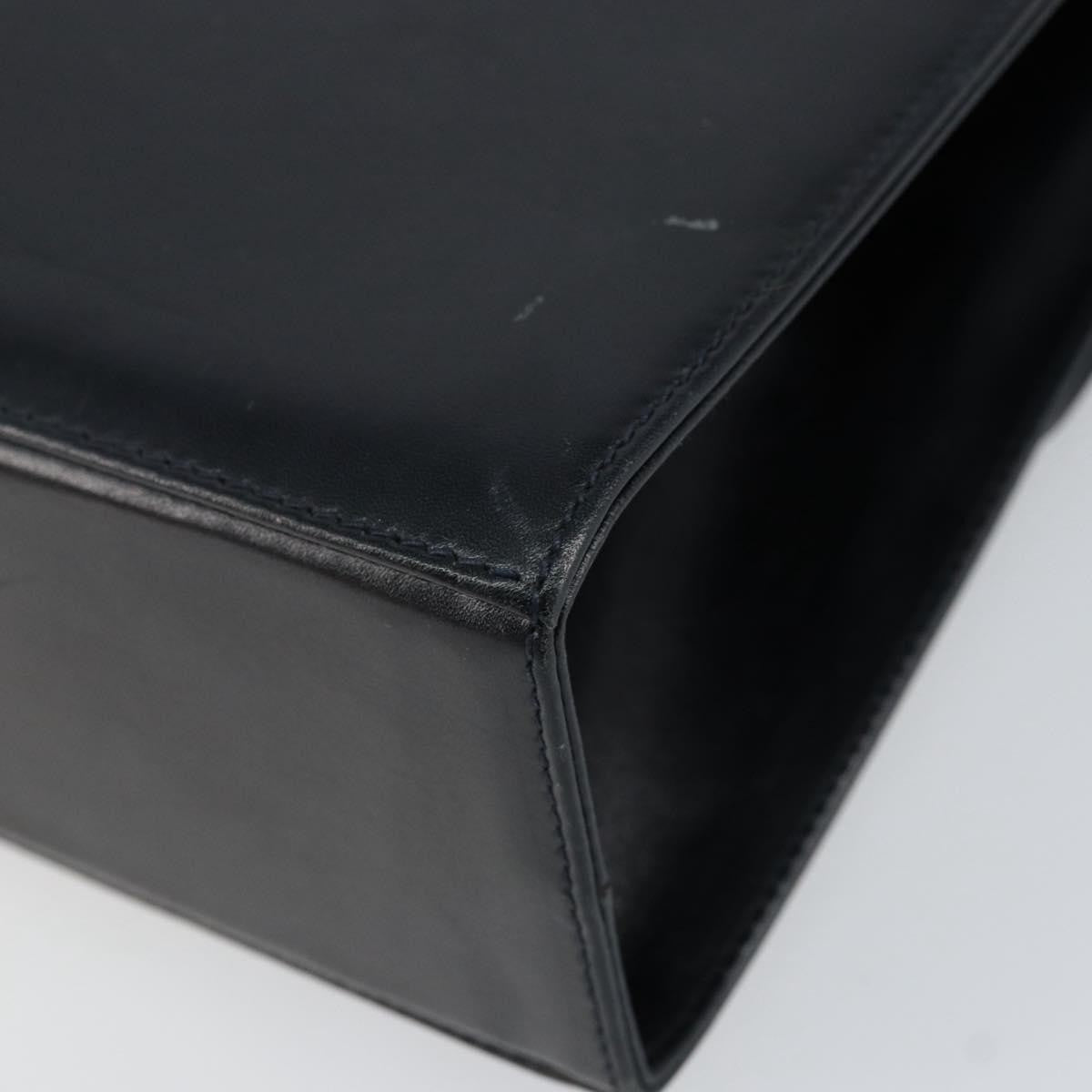 Salvatore Ferragamo Gancini Shoulder Bag Leather, NAVY, LEATHER, Shoulder bag