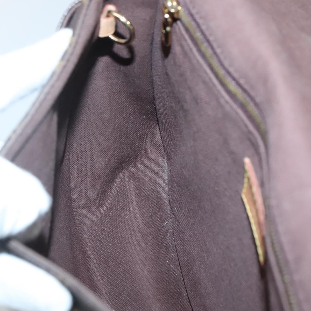 Louis Vuitton Menilmontant Handbag Monogram Canvas, BROWN, CANVAS, Shoulder bag