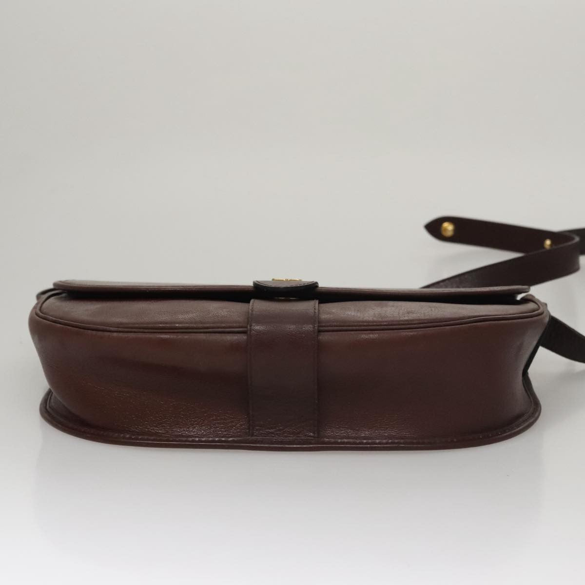 Christian Dior Vintage Trotter Shoulder Bag Canvas, BURGUNDY, LEATHER, Shoulder bag