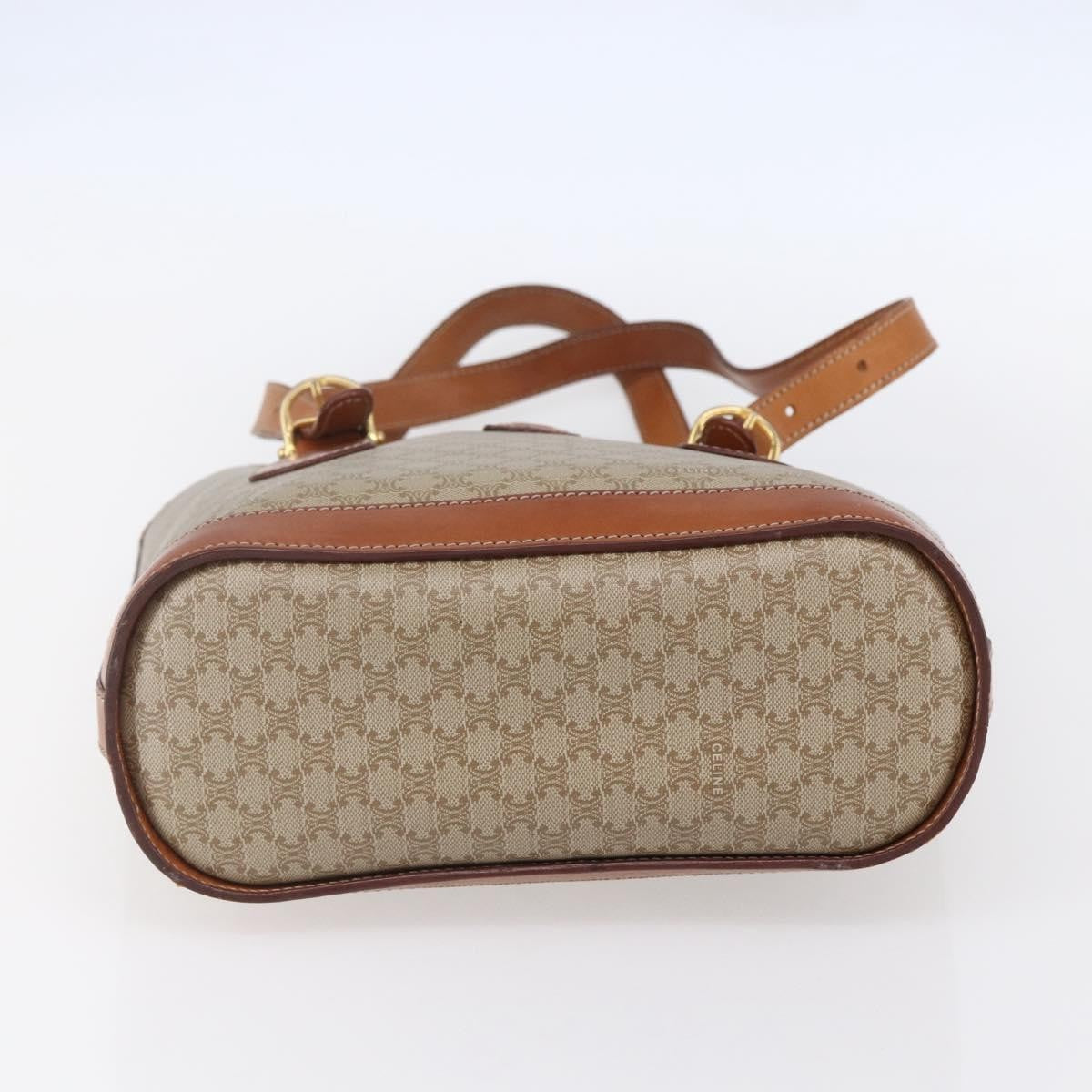 Celine Vintage Macadam Tote bag Canvas, BEIGE, PVC, Tote bag