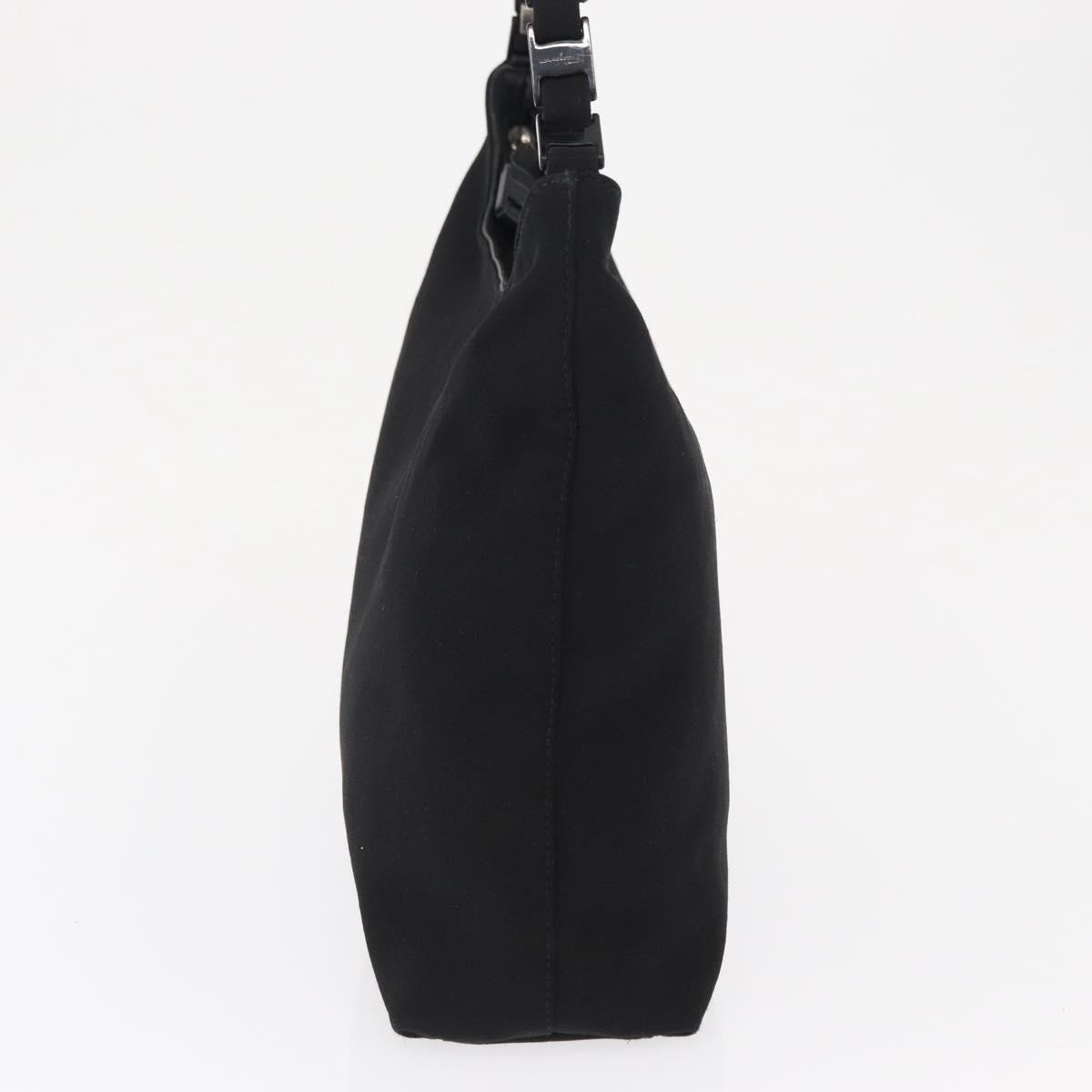Salvatore Ferragamo Vala Shoulder Bag Nylon, BLACK, NYLON, Shoulder bag