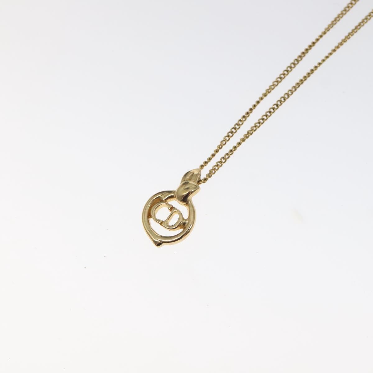 Christian Dior CD Pendant Necklace Gold-plated, GOLD, METAL, Necklace