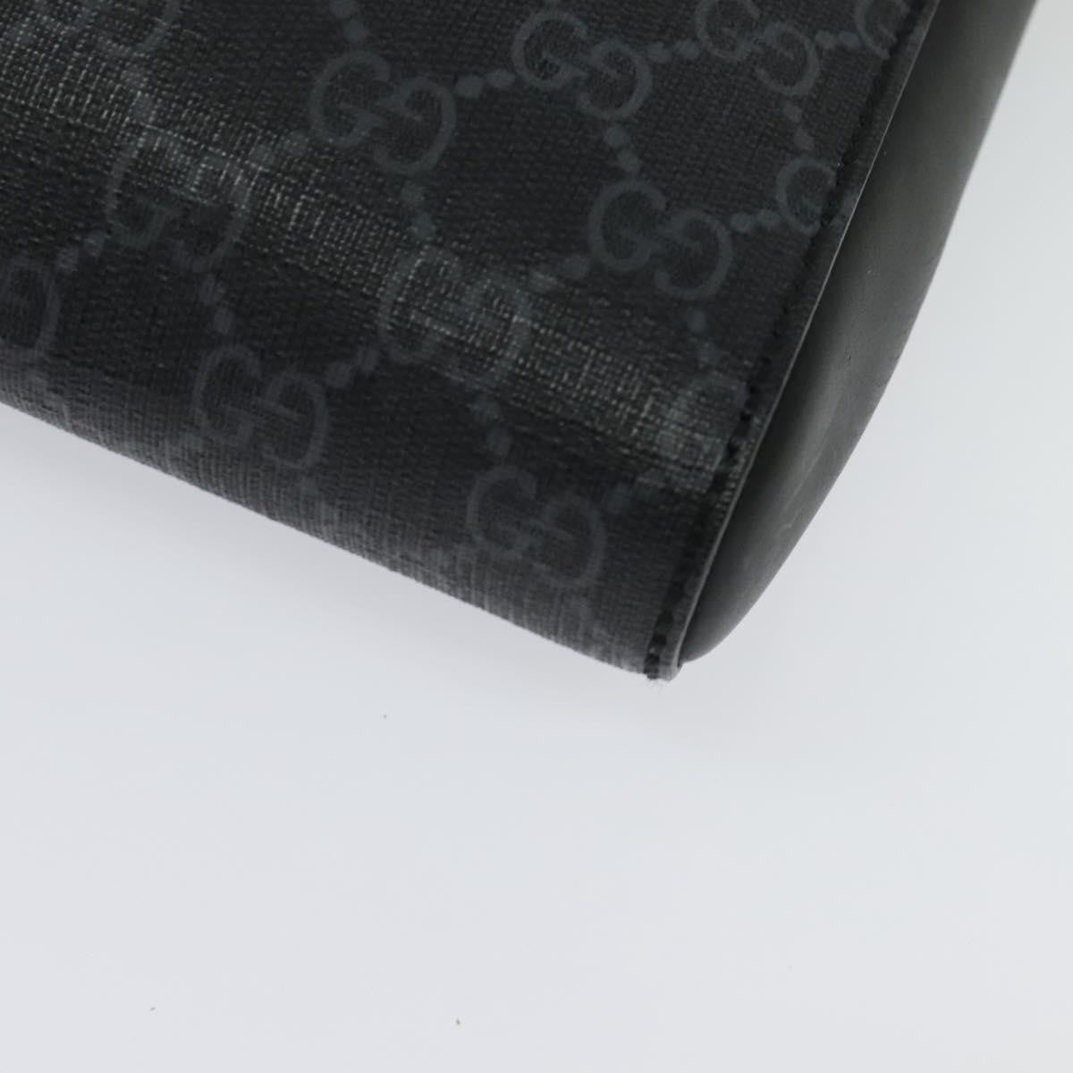 Gucci Web Strap Front Zip Messenger Bag GG Coated Canvas, BLACK, CANVAS, Crossbody bag