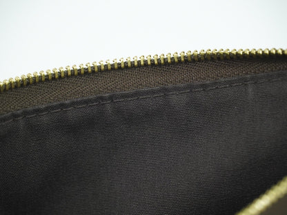 Louis Vuitton Mini pochette accessoire Min Lin Canvas, BROWN, CANVAS, Clutche & pouche