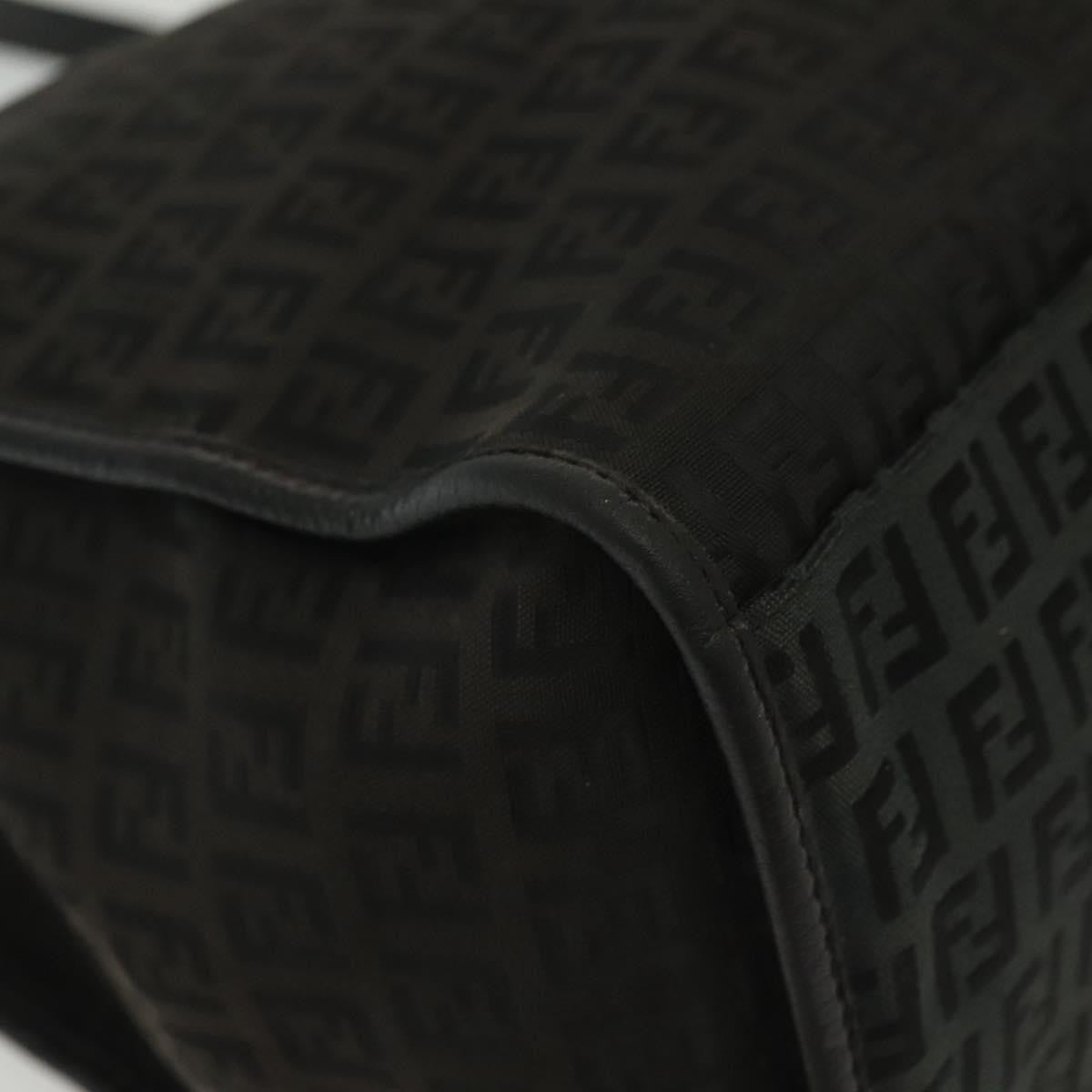 Fendi Vintage Tote Zucchino Canvas, BLACK, CANVAS, Tote bag