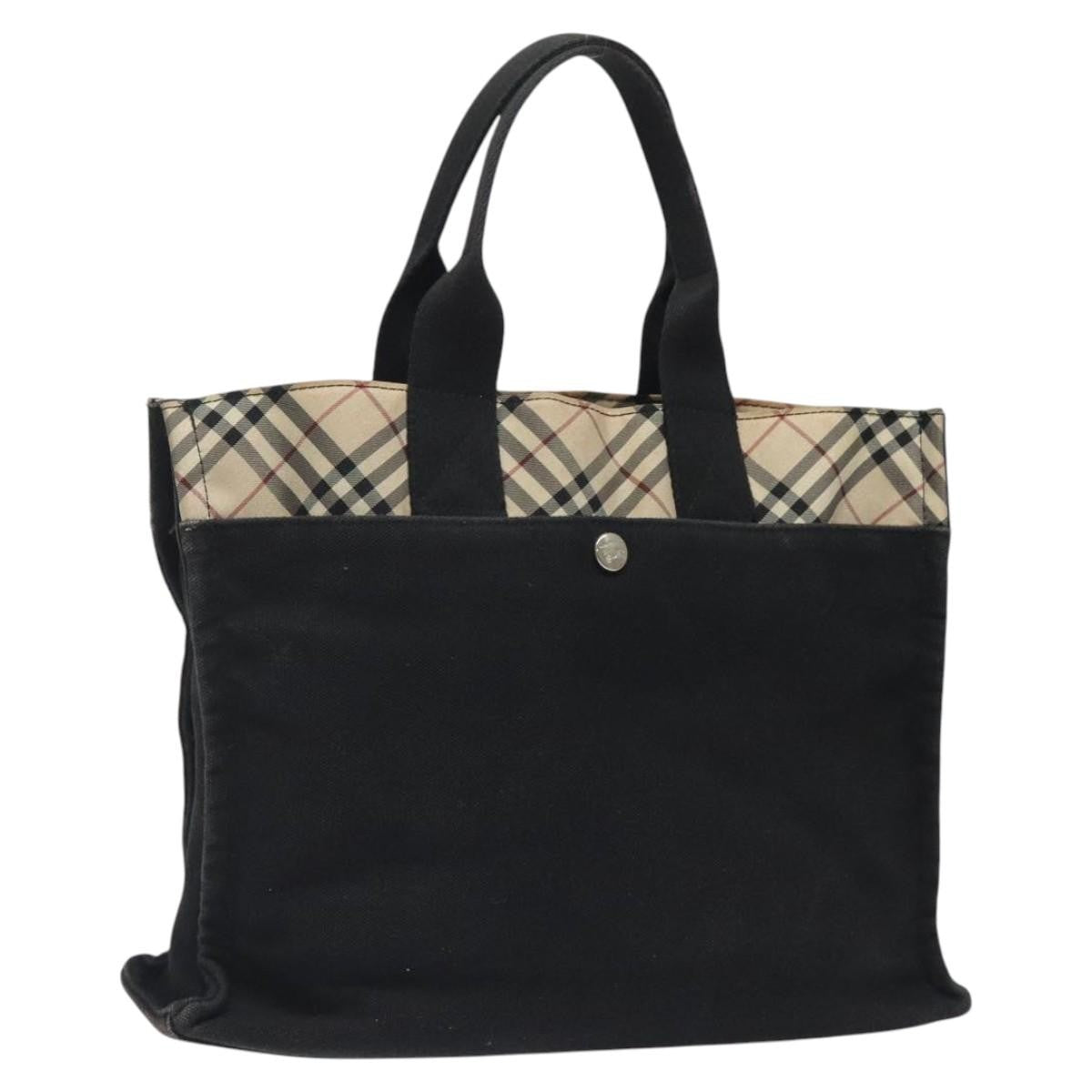 Burberry Nova Check Tote canvas check pattern, BLACK, CANVAS, Tote bag