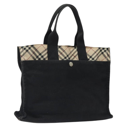 Burberry Nova Check Tote canvas check pattern, BLACK, CANVAS, Tote bag