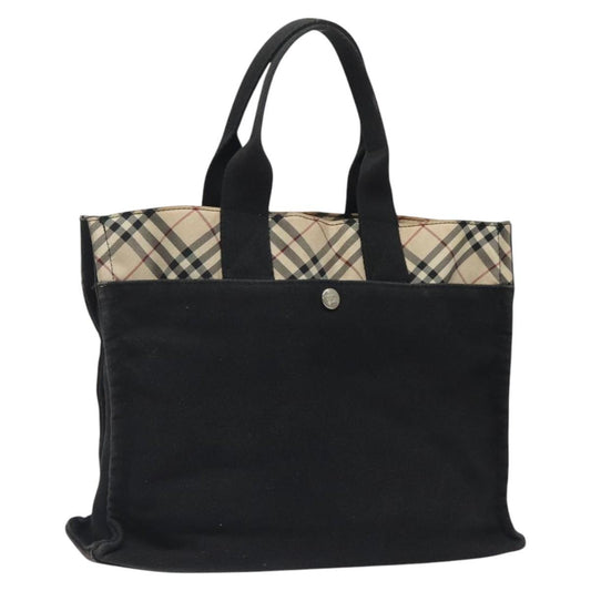 Burberry Nova Check Tote canvas check pattern, BLACK, CANVAS, Tote bag