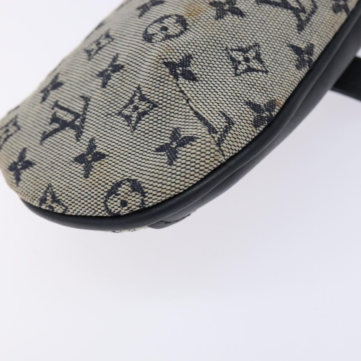 Louis Vuitton Anne Sophie Clutch Mini Lin, BLUE, CANVAS, Clutche & pouche