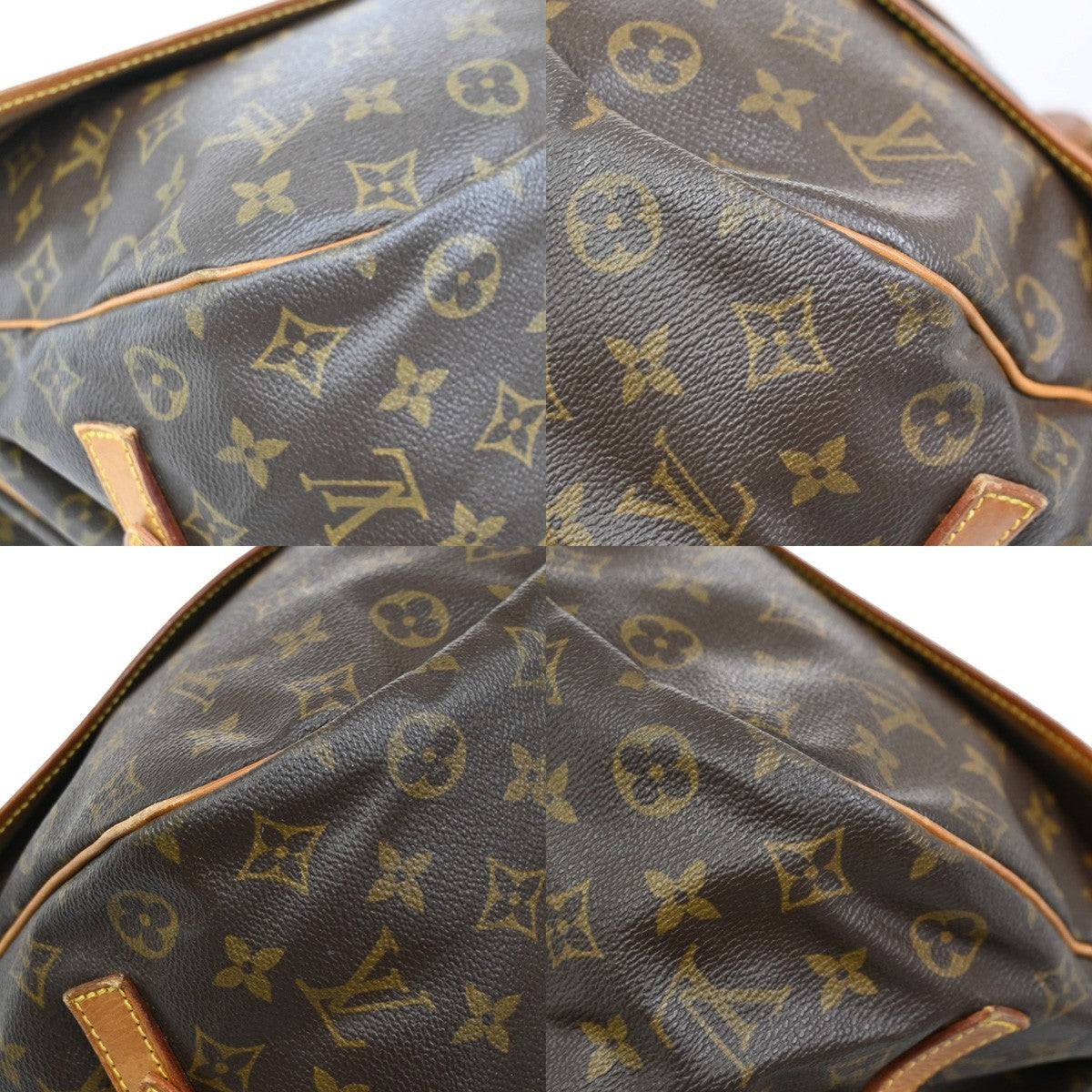 Louis Vuitton Saumur Handbag Monogram Canvas, BROWN, CANVAS, Shoulder bag