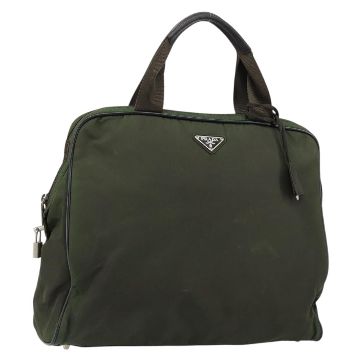 Prada Vintage Handbag Tessuto, KHAKI, NYLON, Handbag