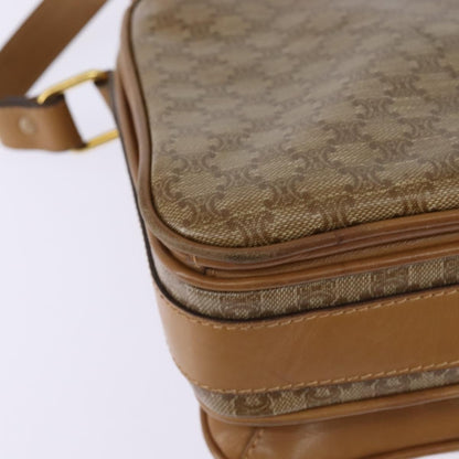 Celine Macadam Shoulder Bag PVC Leather, BEIGE, CANVAS, Shoulder bag