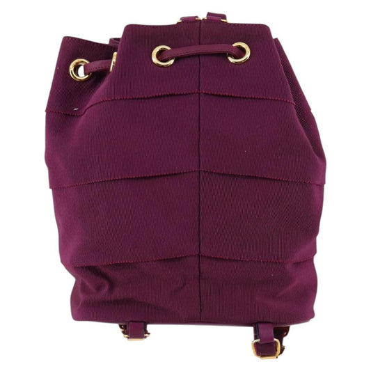 Salvatore Ferragamo Vala Backpack Canvas, PURPLE, CANVAS, Backpack