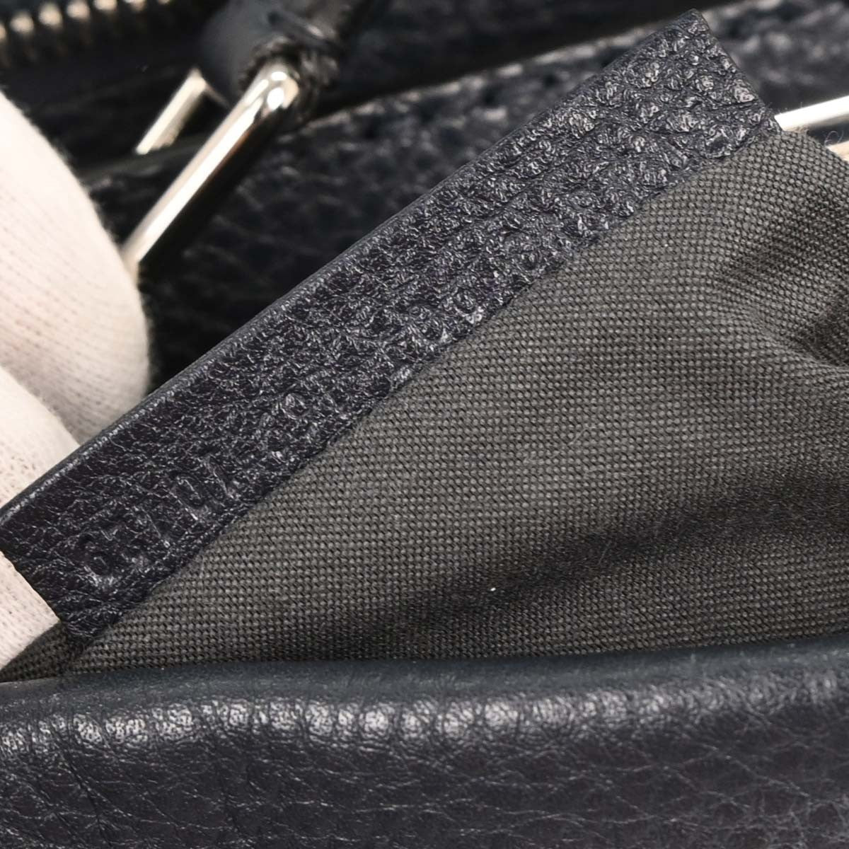 Fendi Faces Selleria Peekaboo Bag Leather, GRAY, LEATHER, Handbag