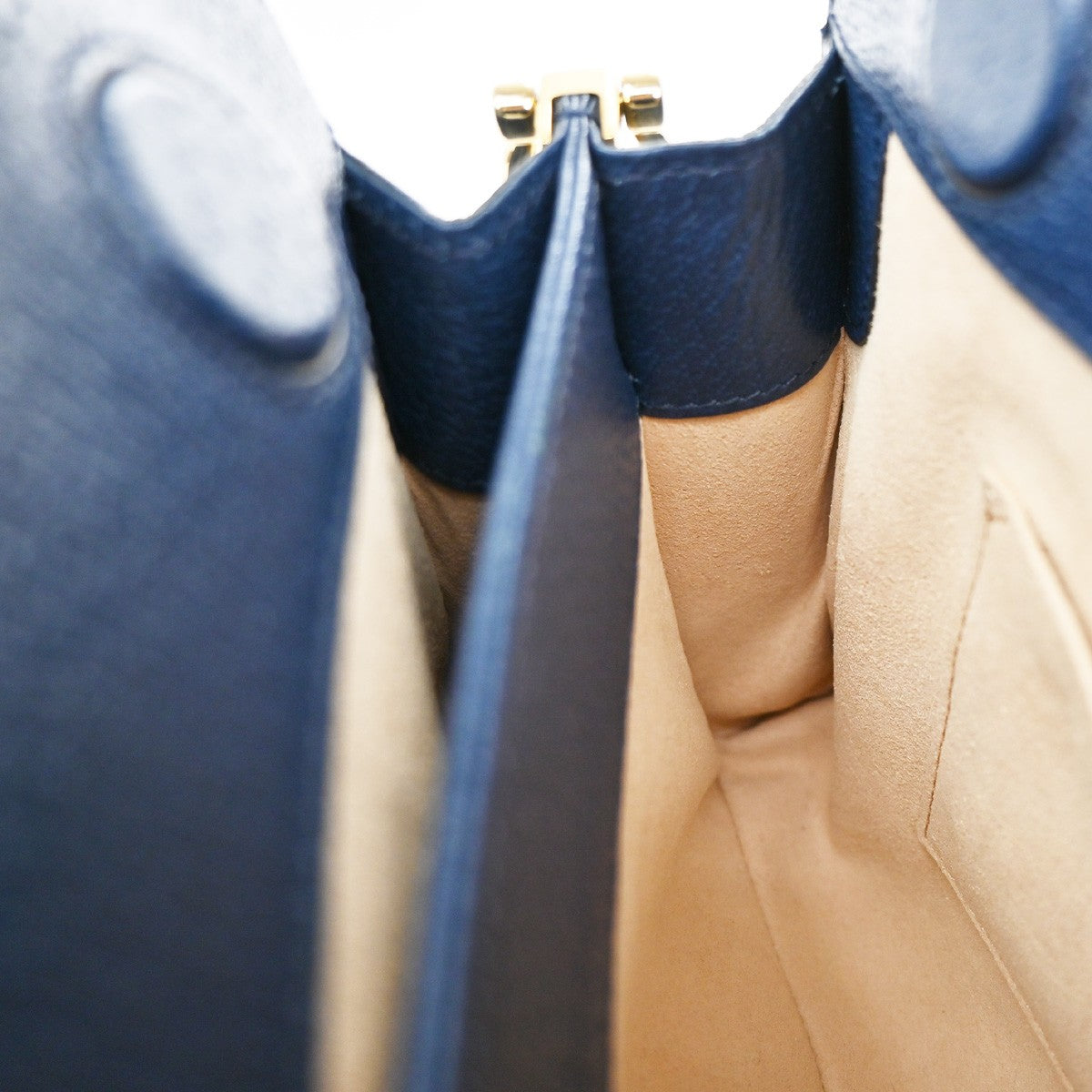 Gucci Ophidia Chain Shoulder Bag Leather, NAVY, LEATHER, Shoulder bag