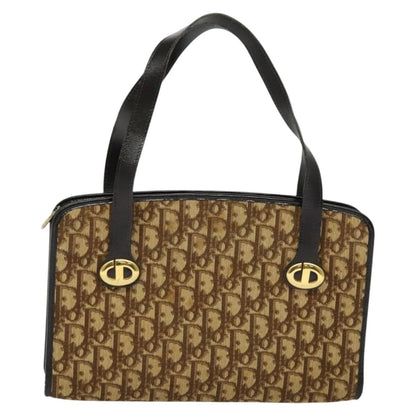 Christian Dior Vintage Trotter Handbag Canvas, BROWN, CANVAS, Handbag