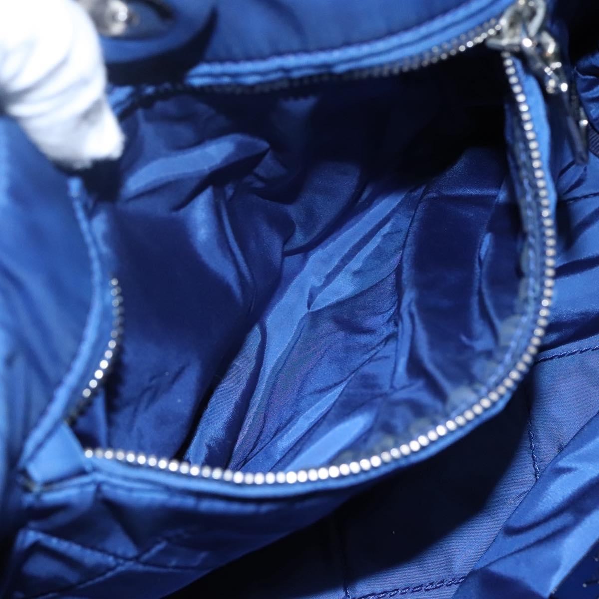 Prada Bomber Tote Tessuto, BLUE, NYLON, Tote bag