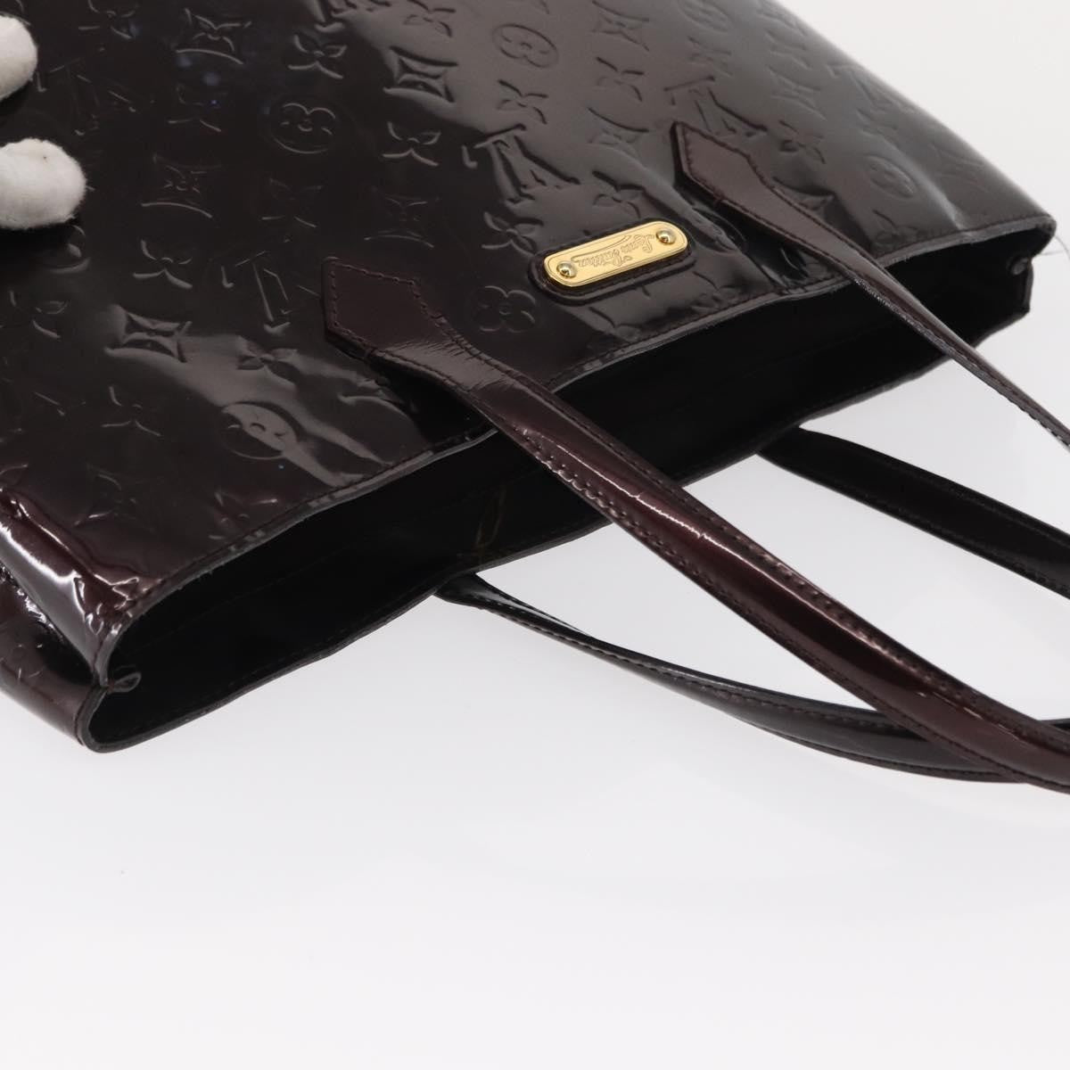 Louis Vuitton Wilshire Handbag Monogram Vernis, PURPLE, PATENT_LEATHER, Handbag