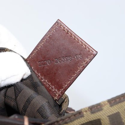 Fendi Vintage Zucca Handbag Zucca, BLACK, CANVAS, Handbag