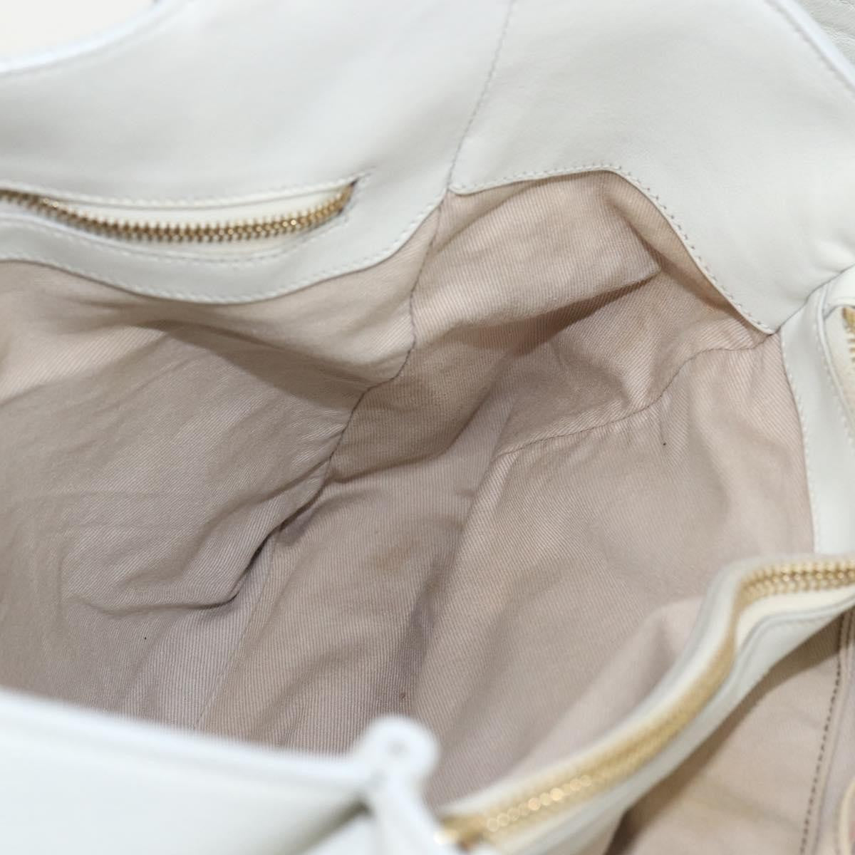 Salvatore Ferragamo Vintage Tote bag Leather, WHITE, LEATHER, Tote bag