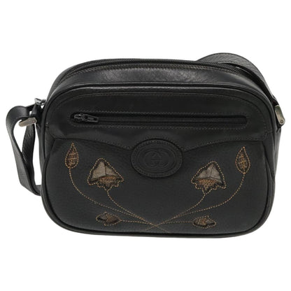 Gucci Vintage Shoulder Bag Leather, BLACK, LEATHER, Shoulder bag
