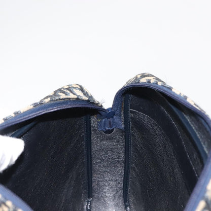 Christian Dior Vintage Trotter Crossbody Bag Diorissimo Coated Canvas, NAVY, CANVAS, Shoulder bag