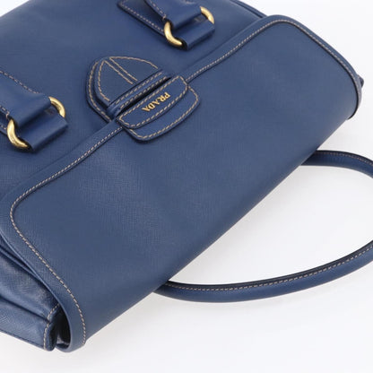 Prada Vintage Handbag Leather, BLUE, LEATHER, Handbag