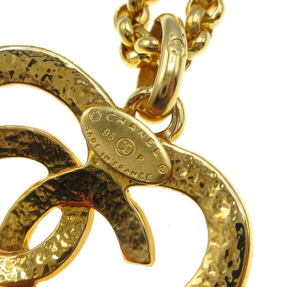 Chanel CC Heart Pendant Necklace Metal, GOLD, GOLD_PLATED, Necklace