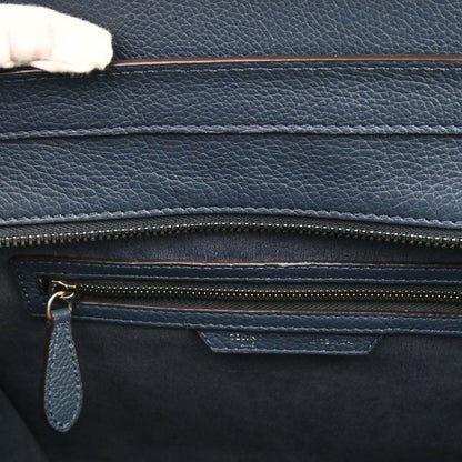 Celine Luggage Bag Grainy Leather, Navy, Leather, Handbag