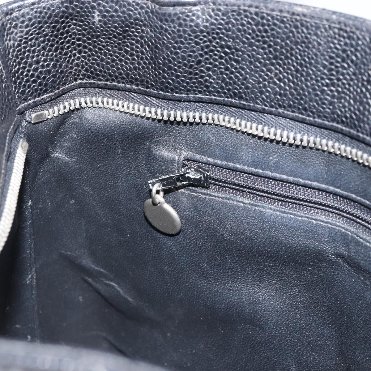 Chanel Medallion Tote Quilted Caviar, BLACK, LEATHER, Tote bag